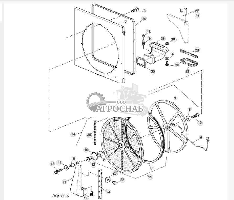 Поворотное жалюзи радиатора 